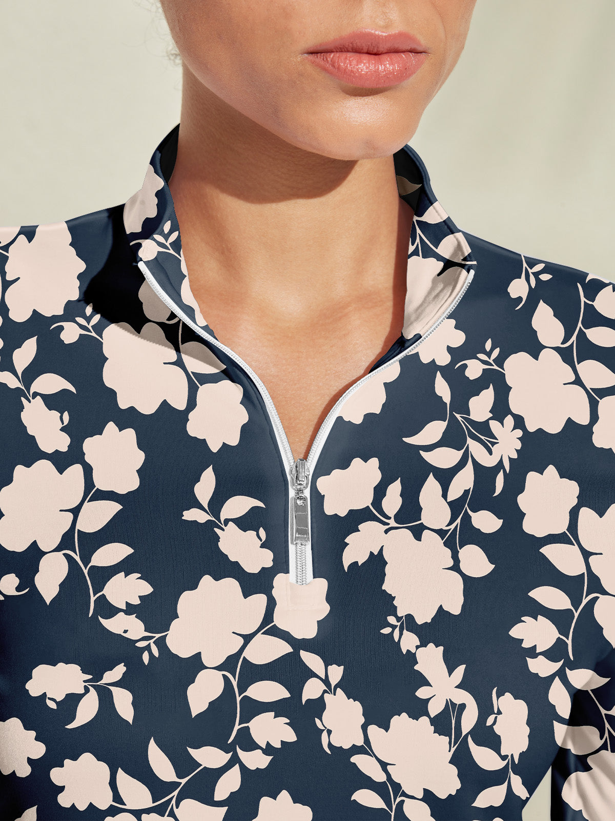 Botanical Energy Silky Golf Shirt Quarterzip UPF50+
