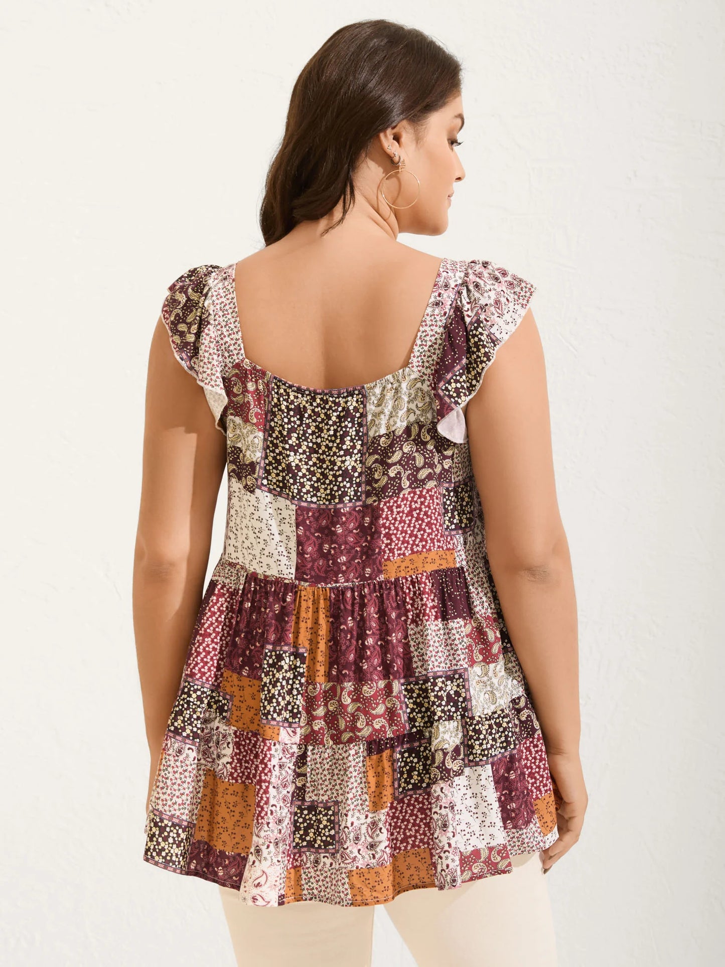 Floral Collage Print Layered Tank Top