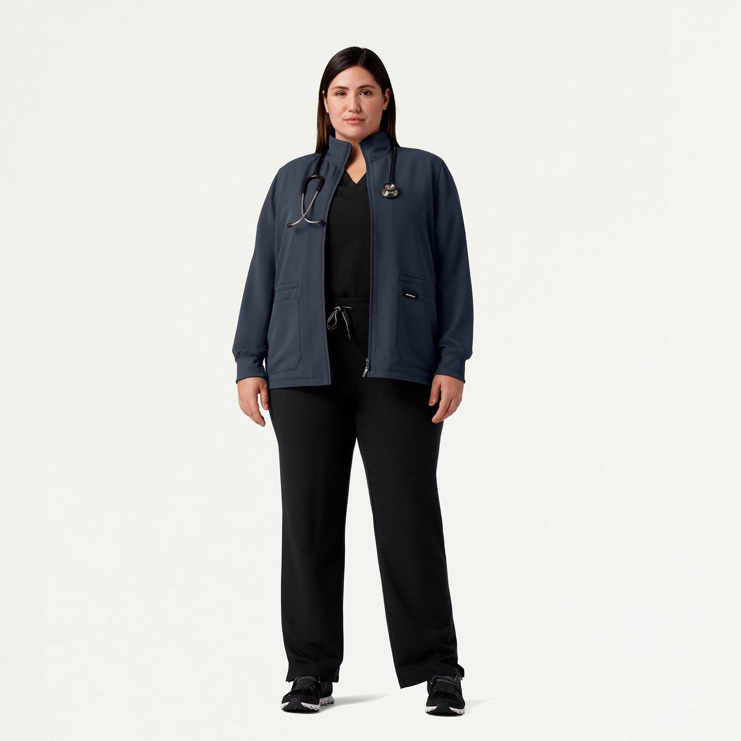 Ceri Essential 6-Pocket Scrub Jacket - Carbon Gray