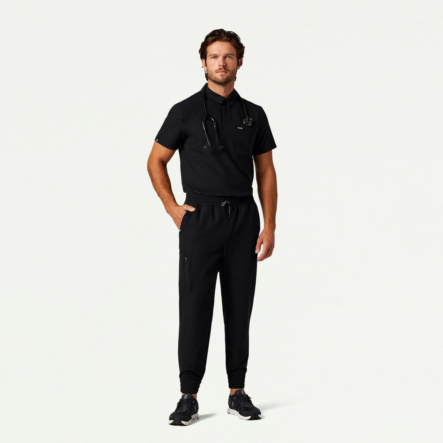 Cobot 8-Pocket Scrub Jogger - Black
