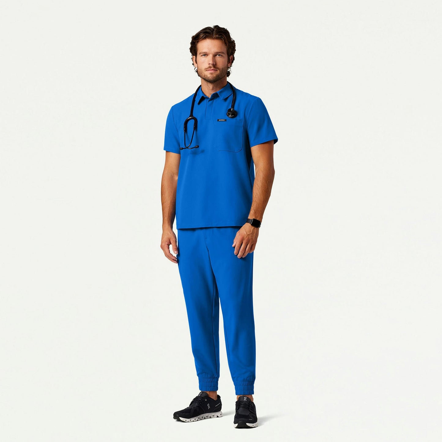 Axis Polo Scrub Top - Royal Blue