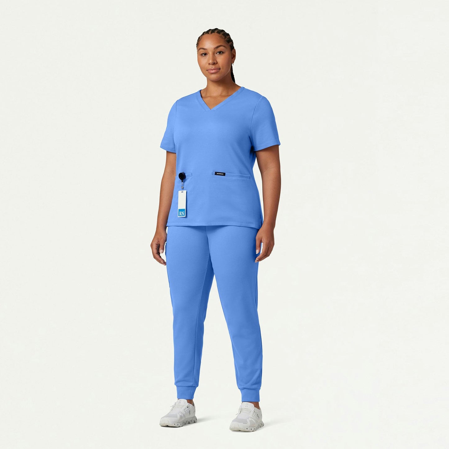 Cesi Slim UltraSOFT Scrub Top - Ceil Blue
