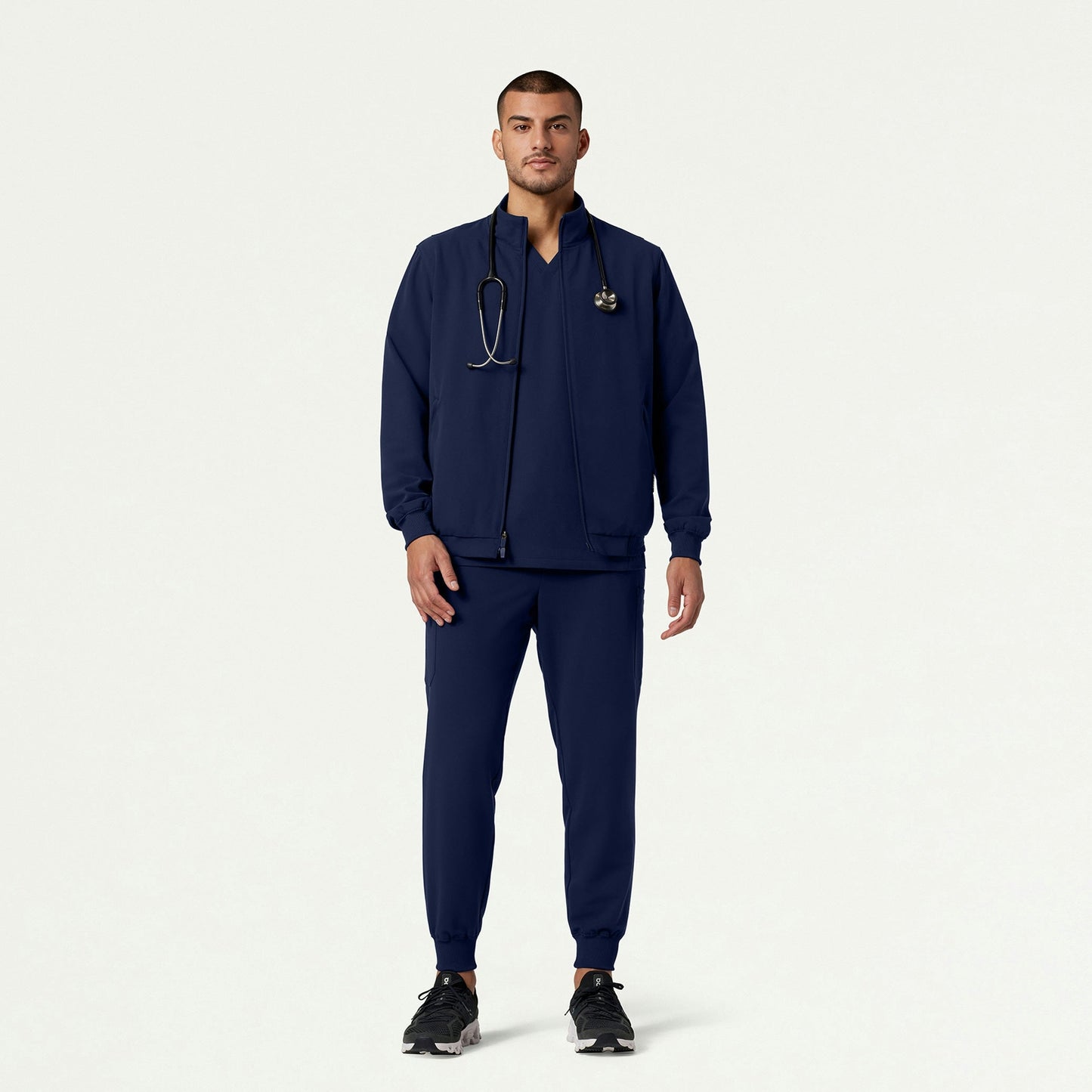 Wolfe Everyday 6-Pocket Scrub Jacket - Midnight Navy