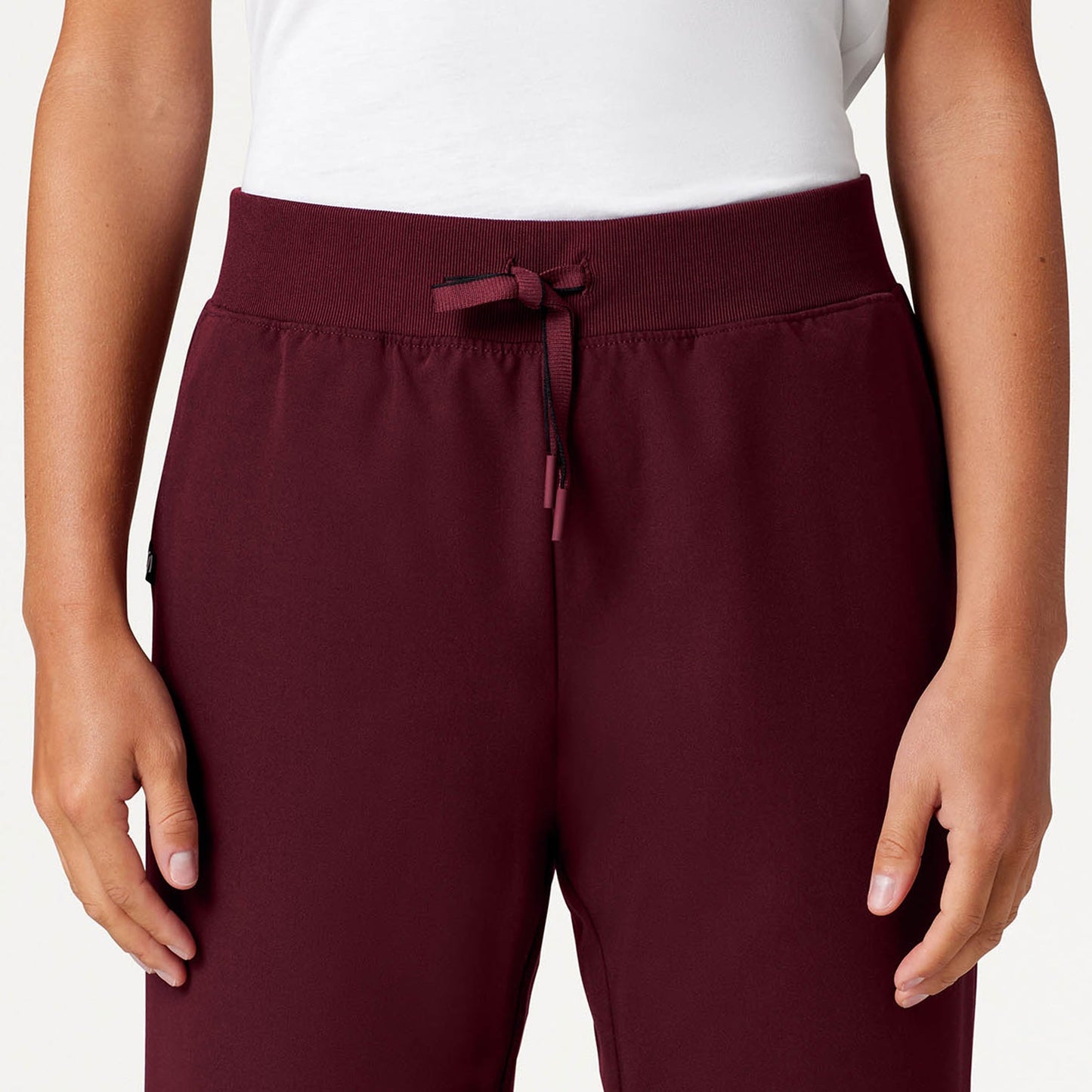 Xenos Essential Knit-Waist Scrub Pant - Burgundy