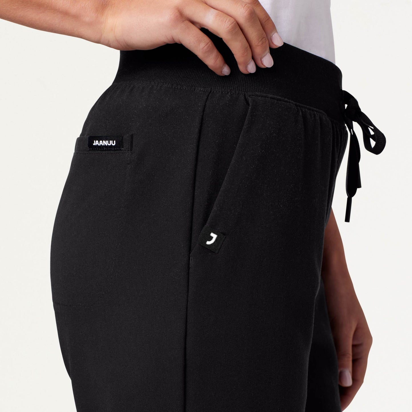Xenos Essential Knit-Waist Scrub Pant - Black
