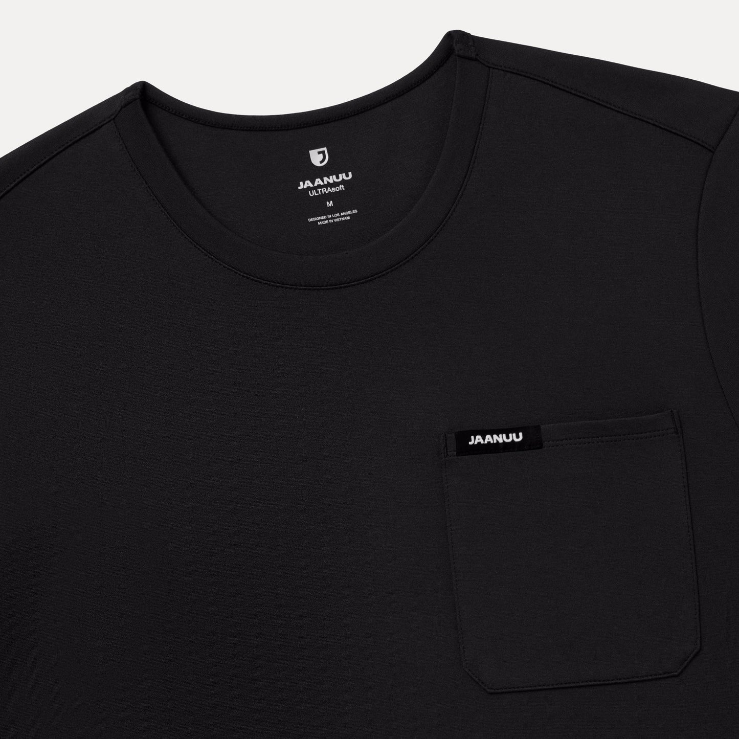 Finn Crewneck UltraSOFT Scrub Top - Black