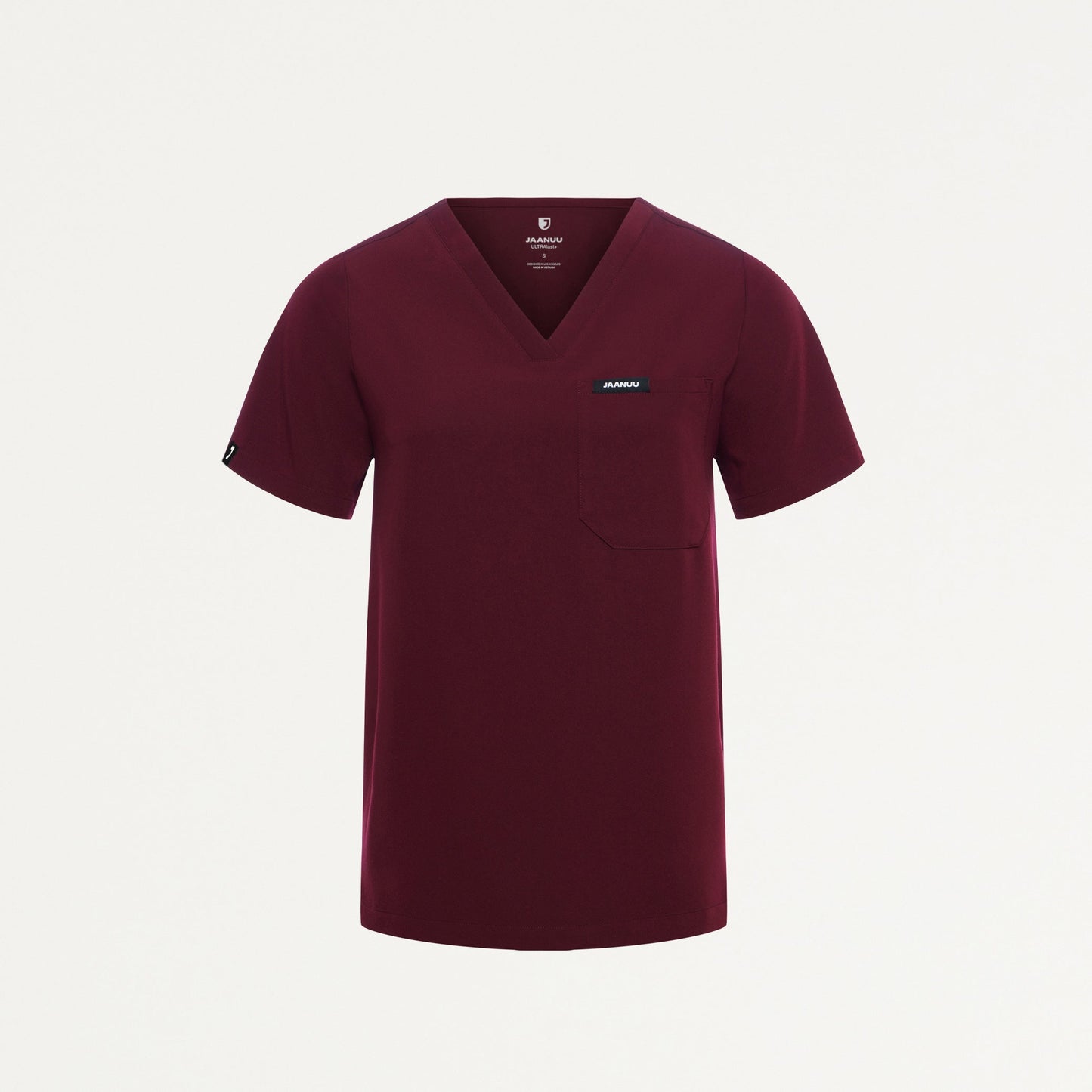 Rhena Essential 1-Pocket Scrub Top - Burgundy