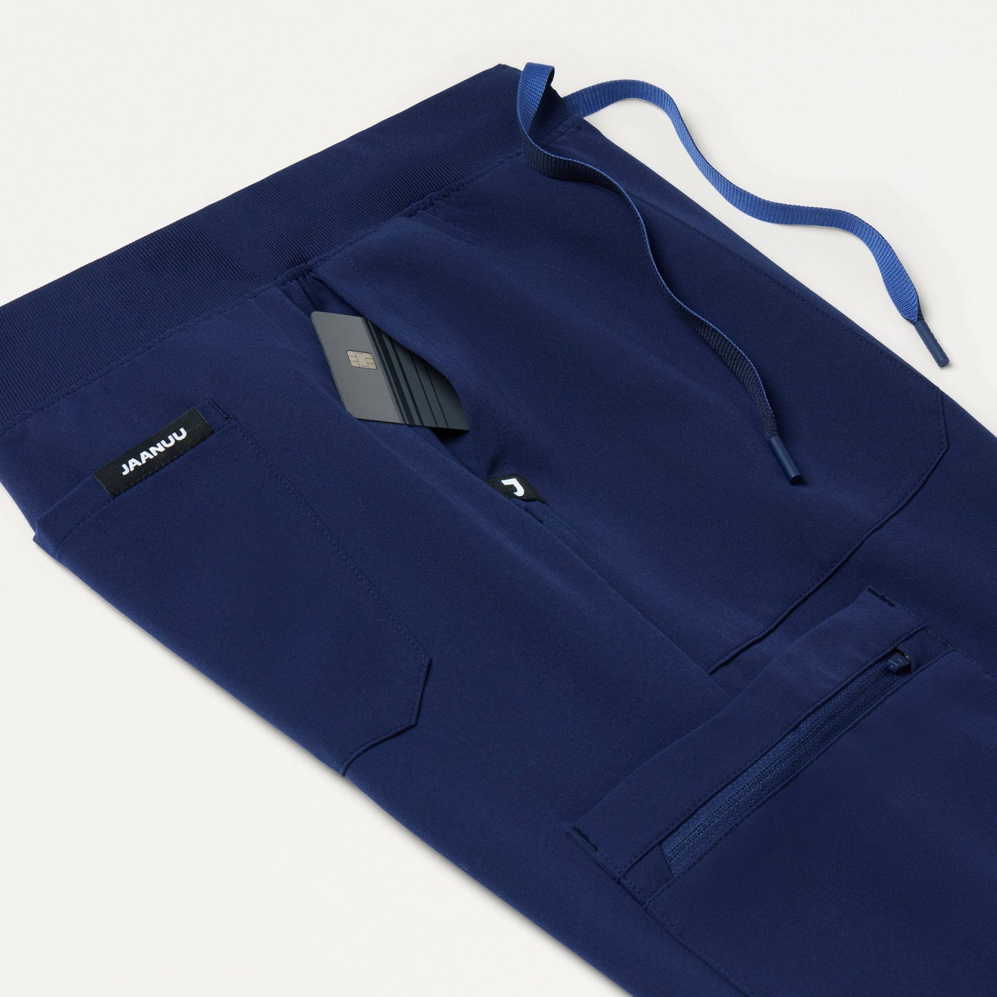 Xenos Cargo Knit-Waist Scrub Pant - Midnight Navy