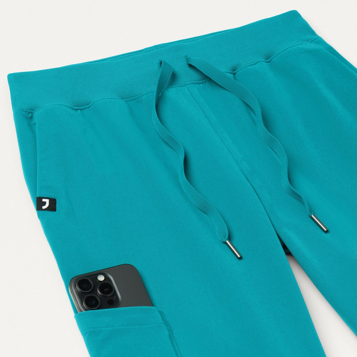 Silex Slim Knit-Waist Scrub Jogger - Teal
