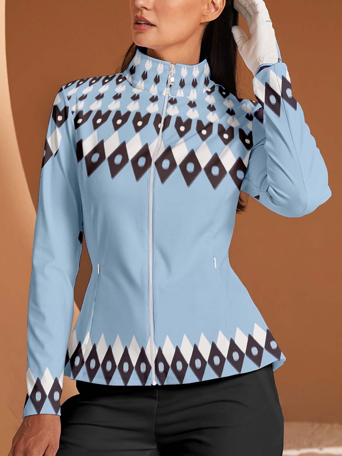 Bold Baroque Ruffle Golf Jacket Sun Protection