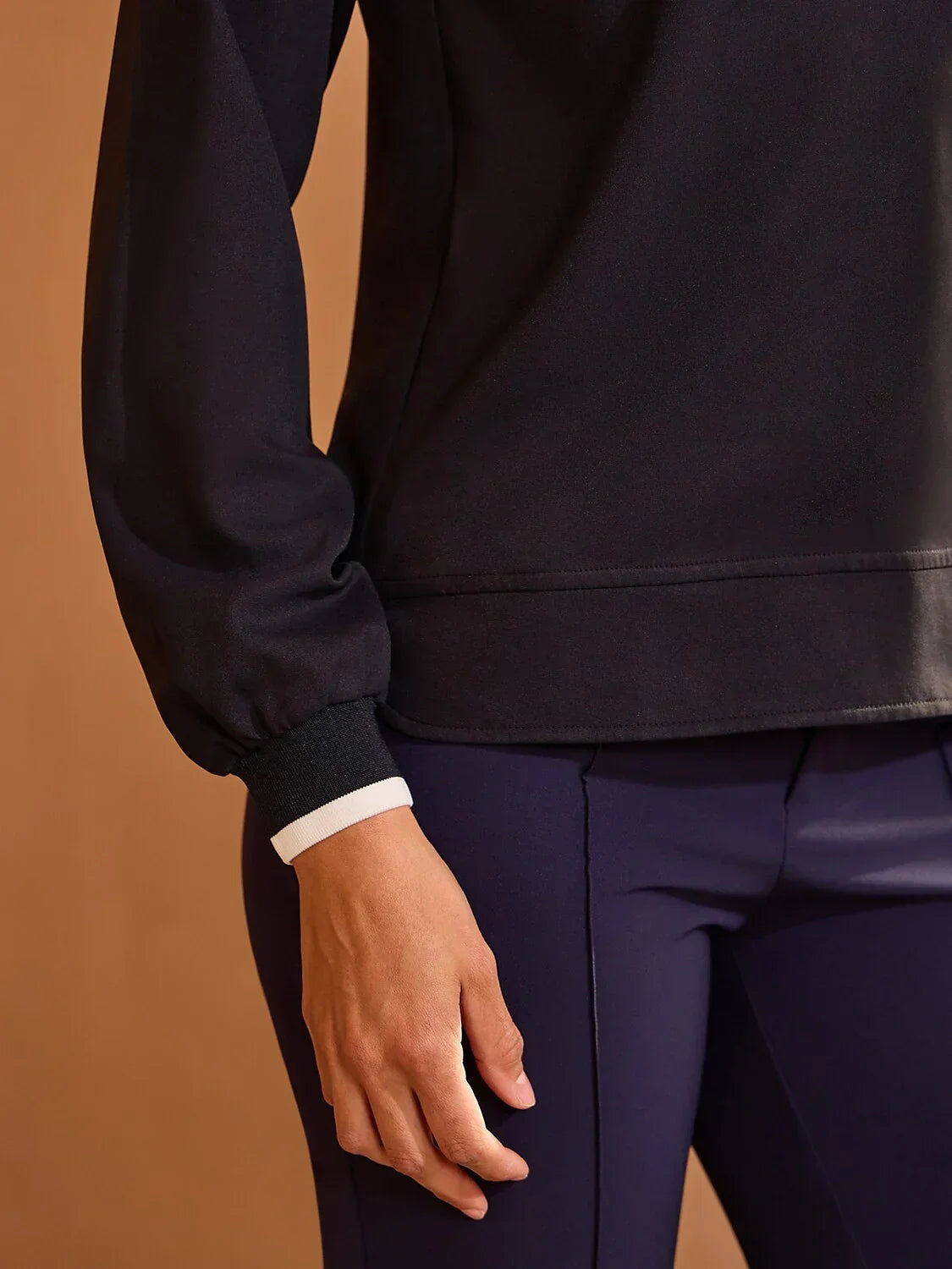 Crisp Couture Long Sleeve Polo Top UPF50+