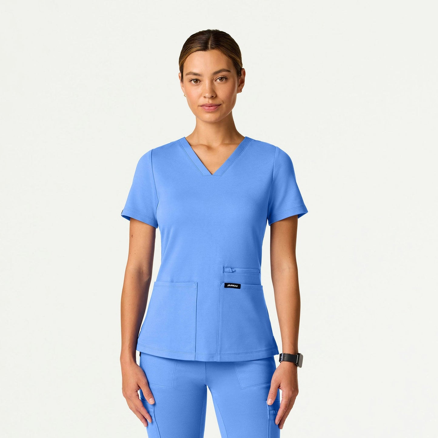 The 14-Pocket UltraSOFT™ Scrub Set - Ceil Blue