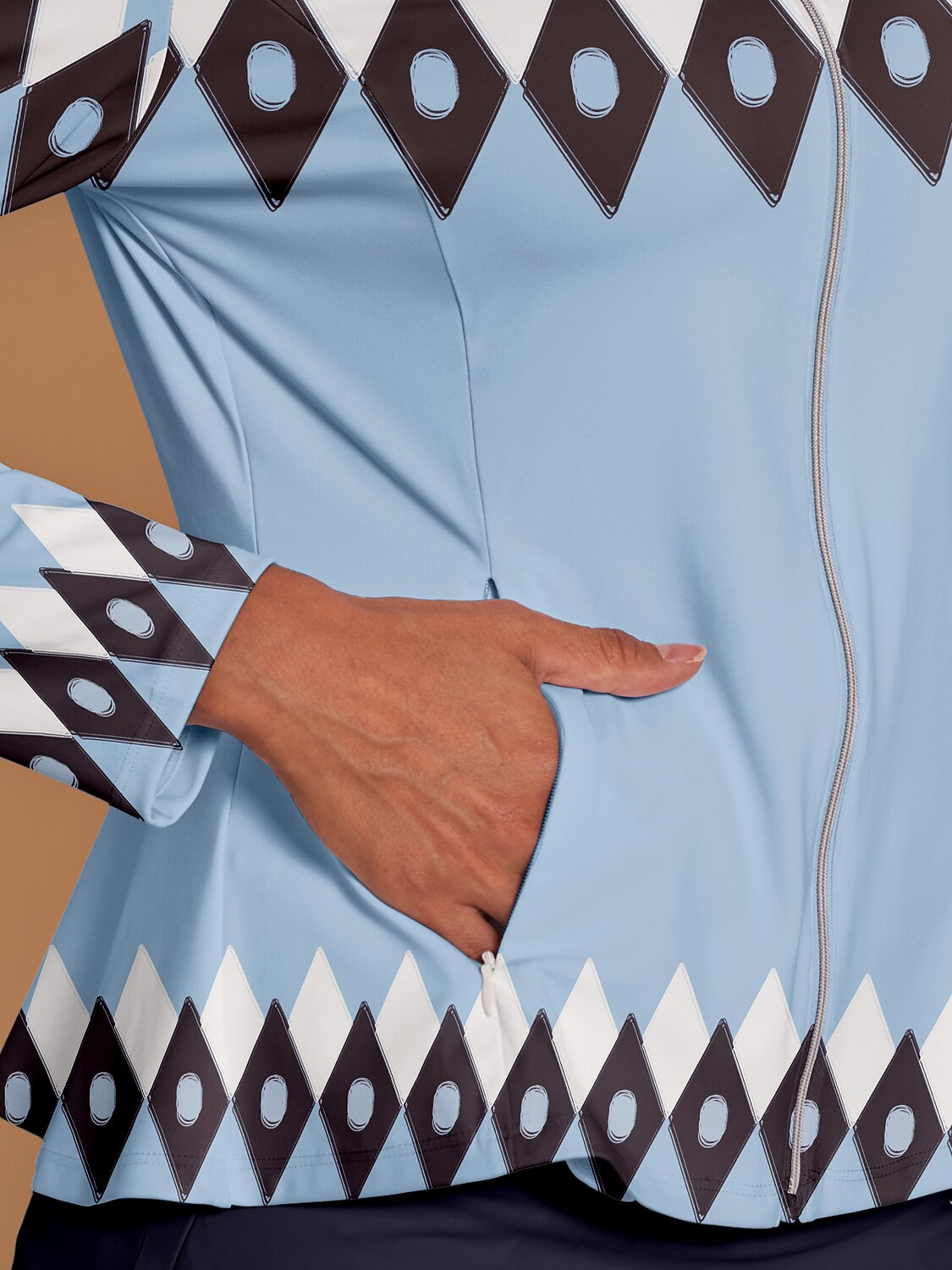 Bold Baroque Ruffle Golf Jacket Sun Protection