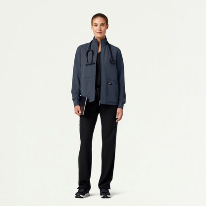 Ceri Essential 6-Pocket Scrub Jacket - Carbon Gray