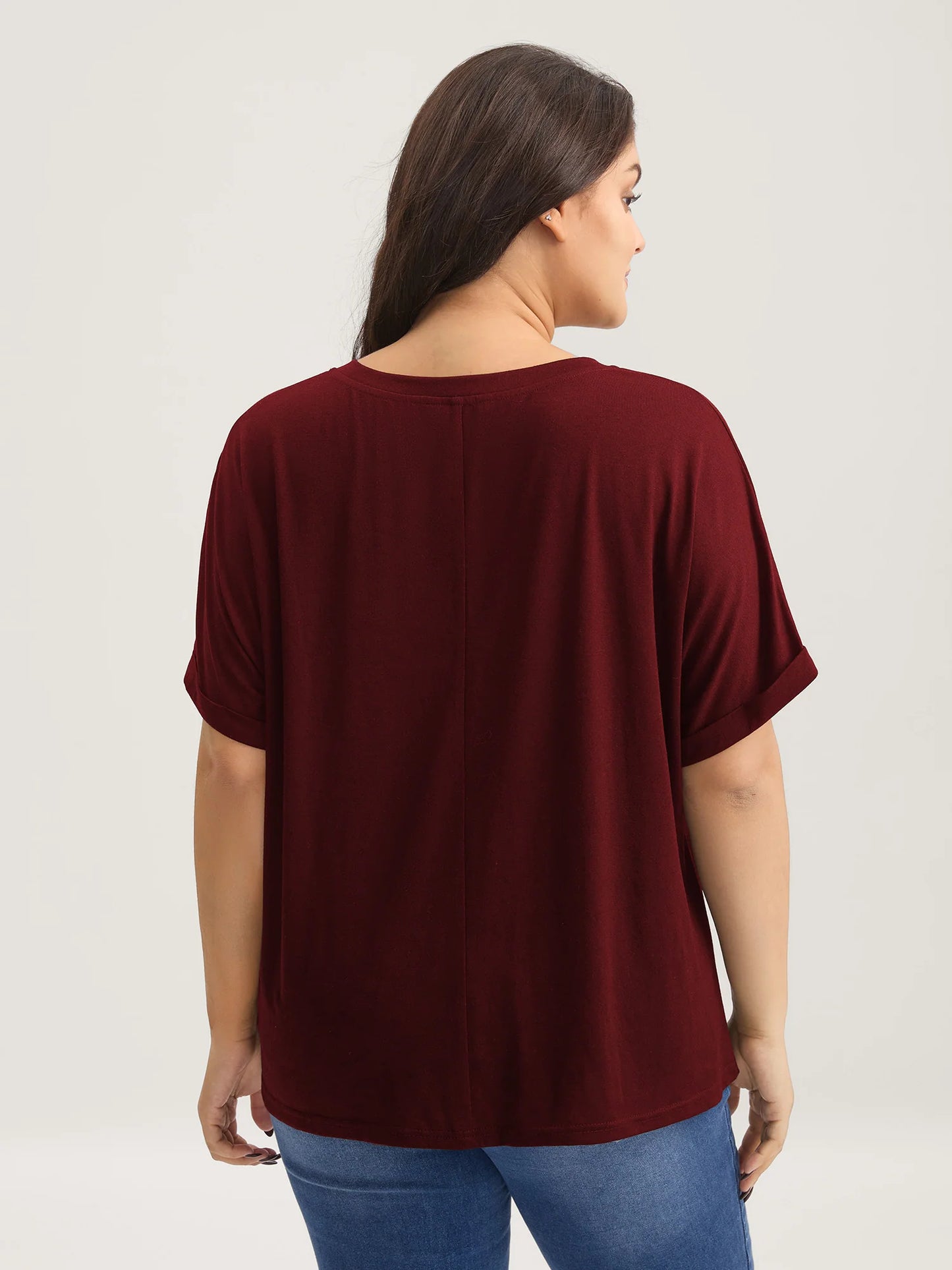 Supersoft Stretchy Zirconia Design T-Shirt
