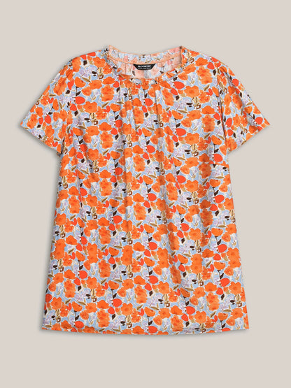 In Full Bloom Mock Neck Shirt