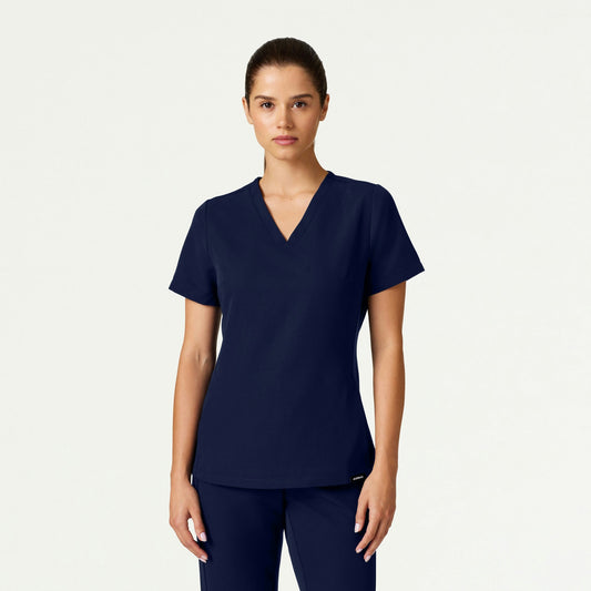 Carte Slim 2-Pocket Scrub Top - Midnight Navy