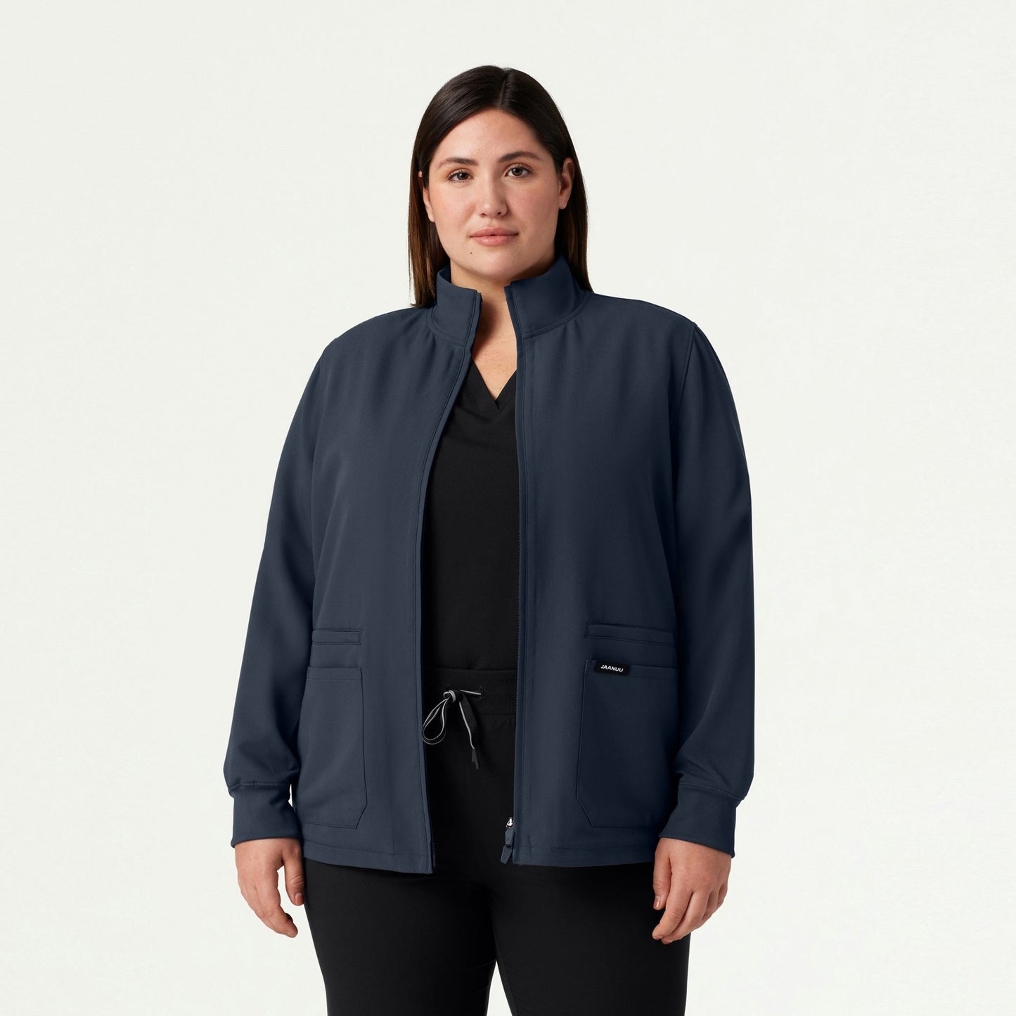 Ceri Essential 6-Pocket Scrub Jacket - Carbon Gray