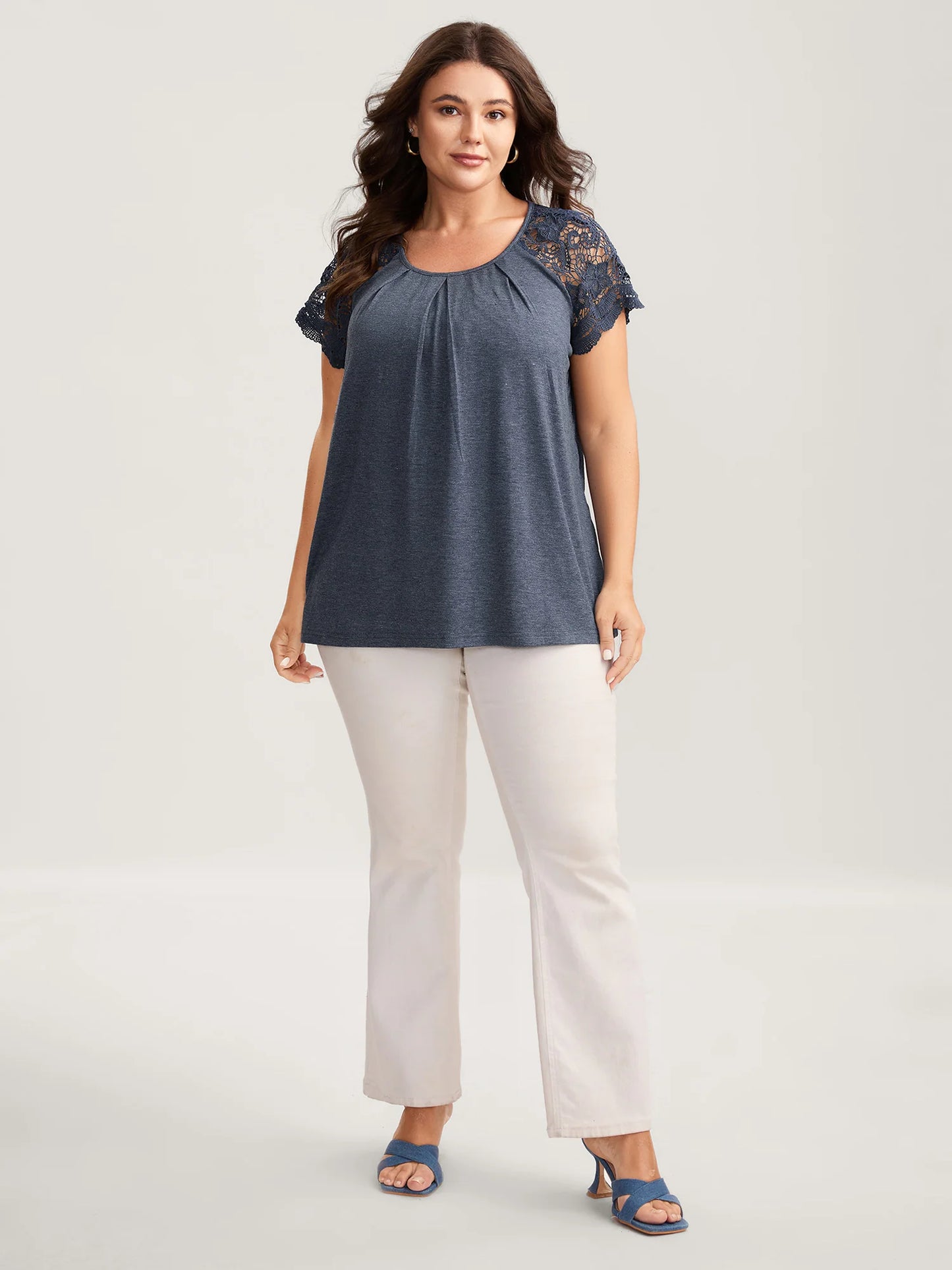 Bust-Comfort Lace Cut-Out Top