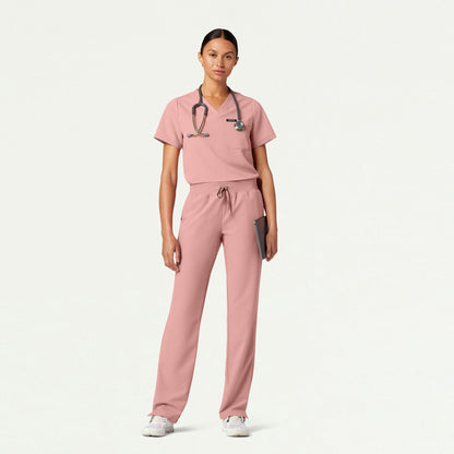 Rhena Essential 1-Pocket Scrub Top - Mauve