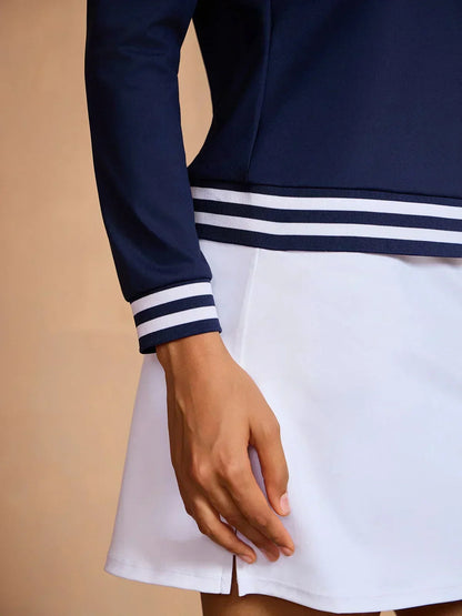 Navycore Long Sleeve Golf Shirt Quarterzip UPF50+