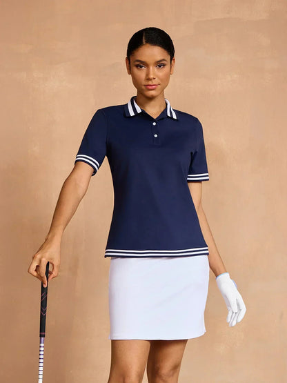 Navycore Short Sleeve Polo Top UPF50+