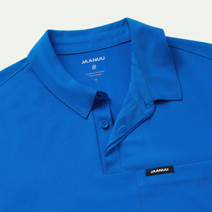 Axis Polo Scrub Top - Royal Blue