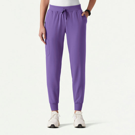 Silex Slim Knit-Waist Scrub Jogger - Violet