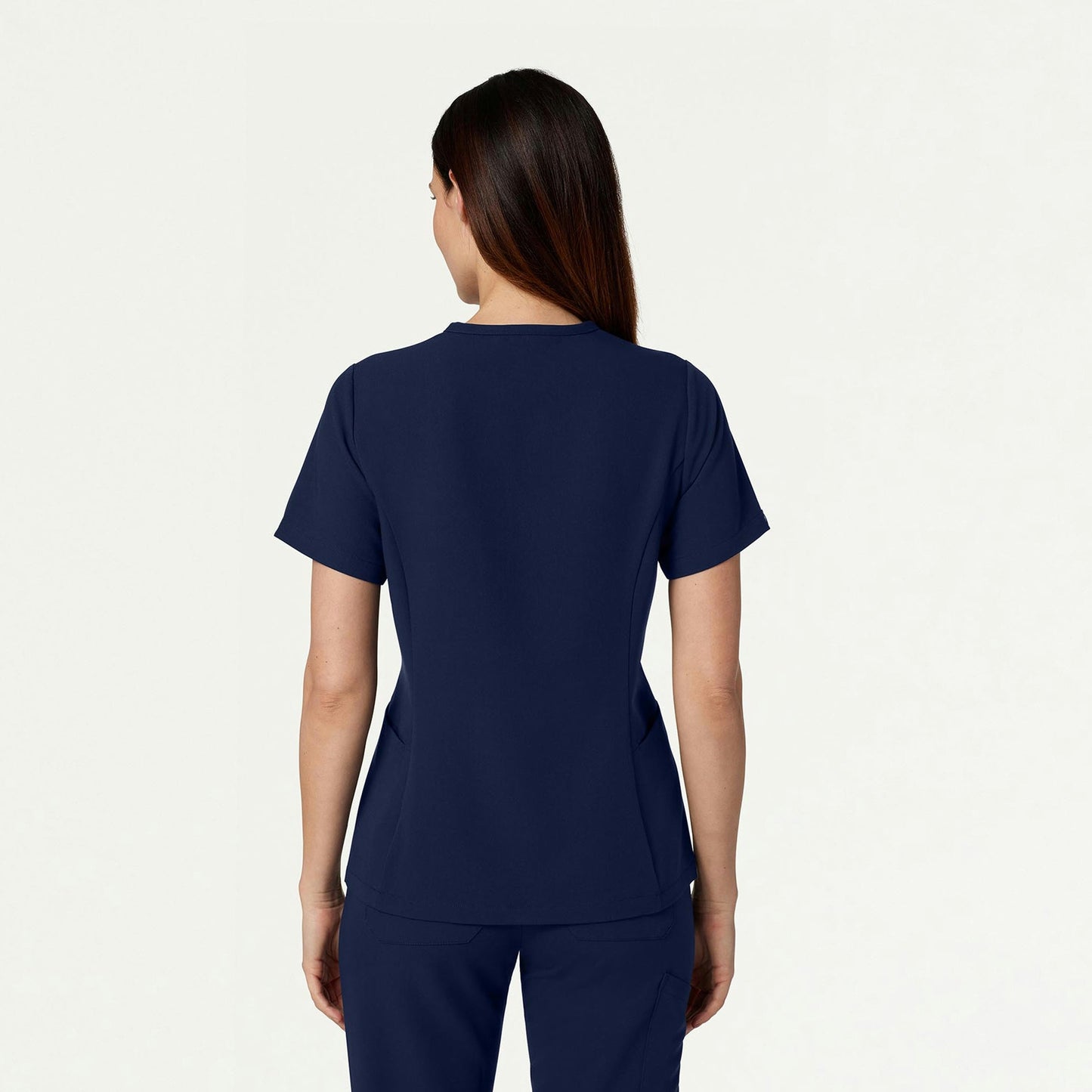 Calix Fit & Flare Scrub Top - Midnight Navy
