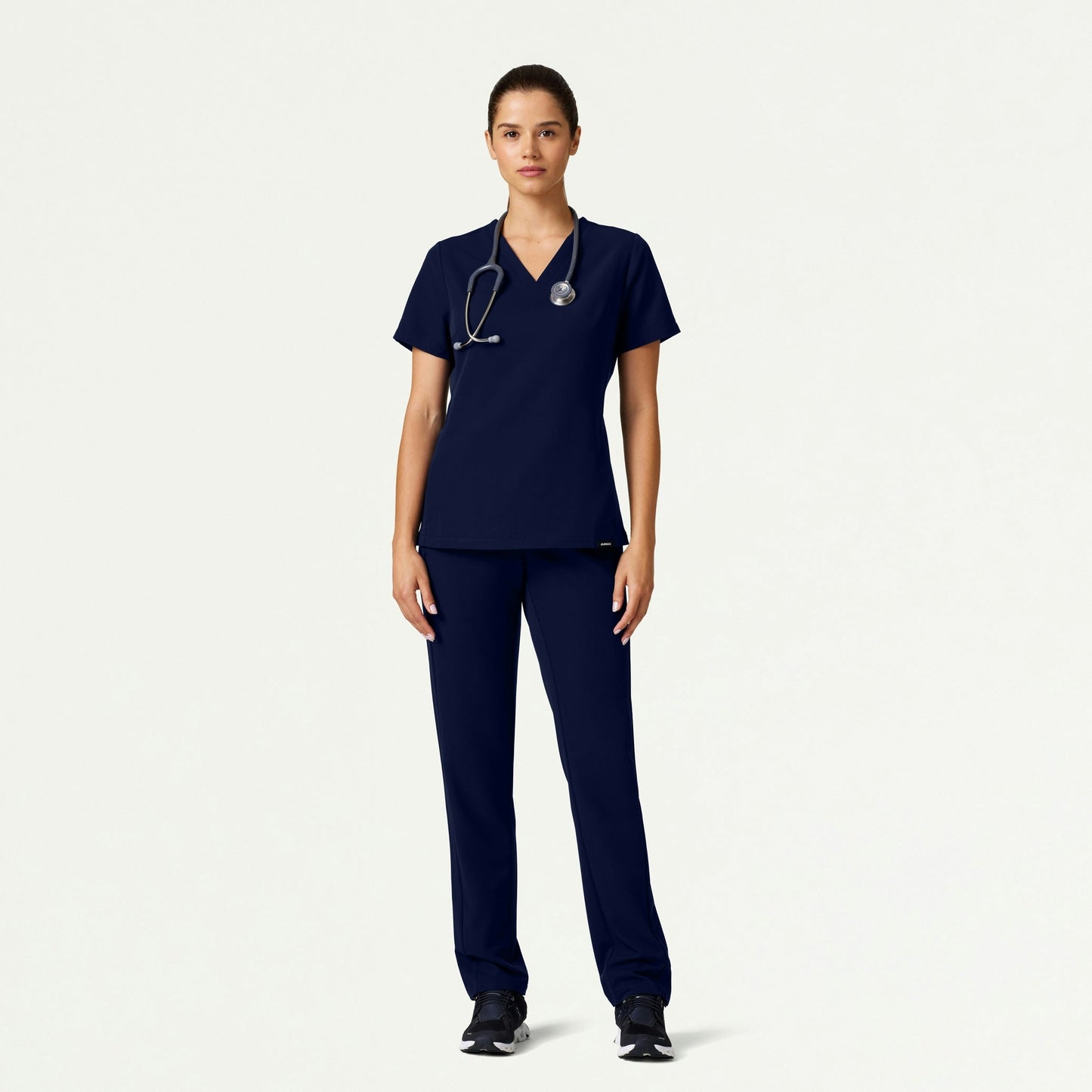 Carte Slim 2-Pocket Scrub Top - Midnight Navy