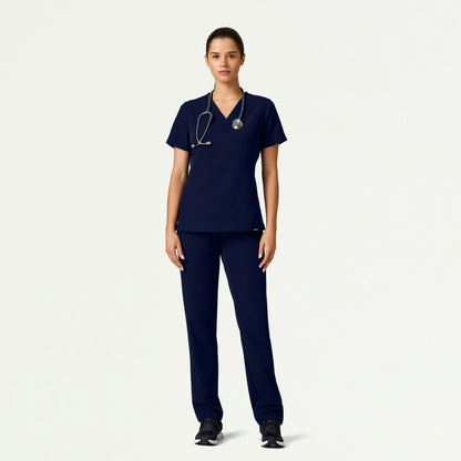 Carte Slim 2-Pocket Scrub Top - Midnight Navy