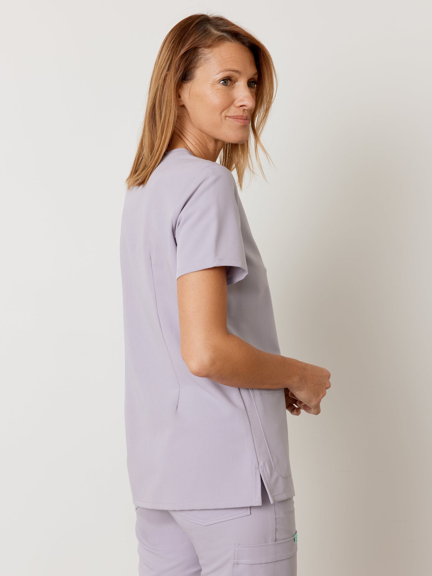 CHLOE RE-GARDE™ - PEARL - Three Pockets Scrub Top - SILVADUR™ - Final Sale