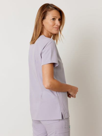 CHLOE RE-GARDE™ - PEARL - Three Pockets Scrub Top - SILVADUR™ - Final Sale