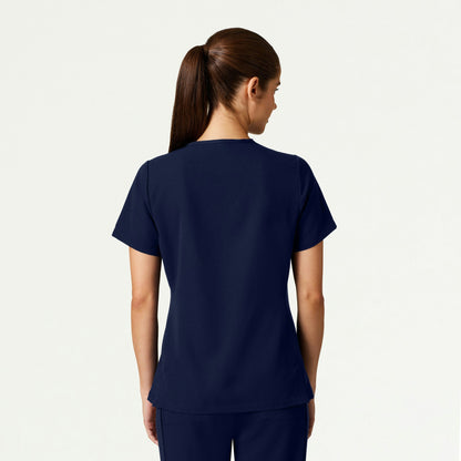 Carte Slim 2-Pocket Scrub Top - Midnight Navy