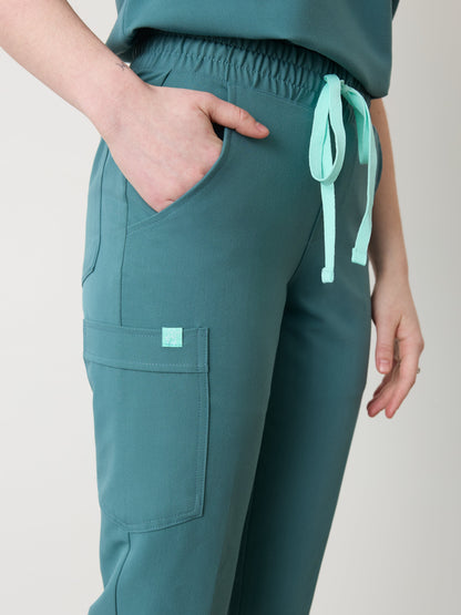 ROSIE RE-GARDE™ - LAGOON BLUE - Jogger Scrub Pants - SILVADUR™