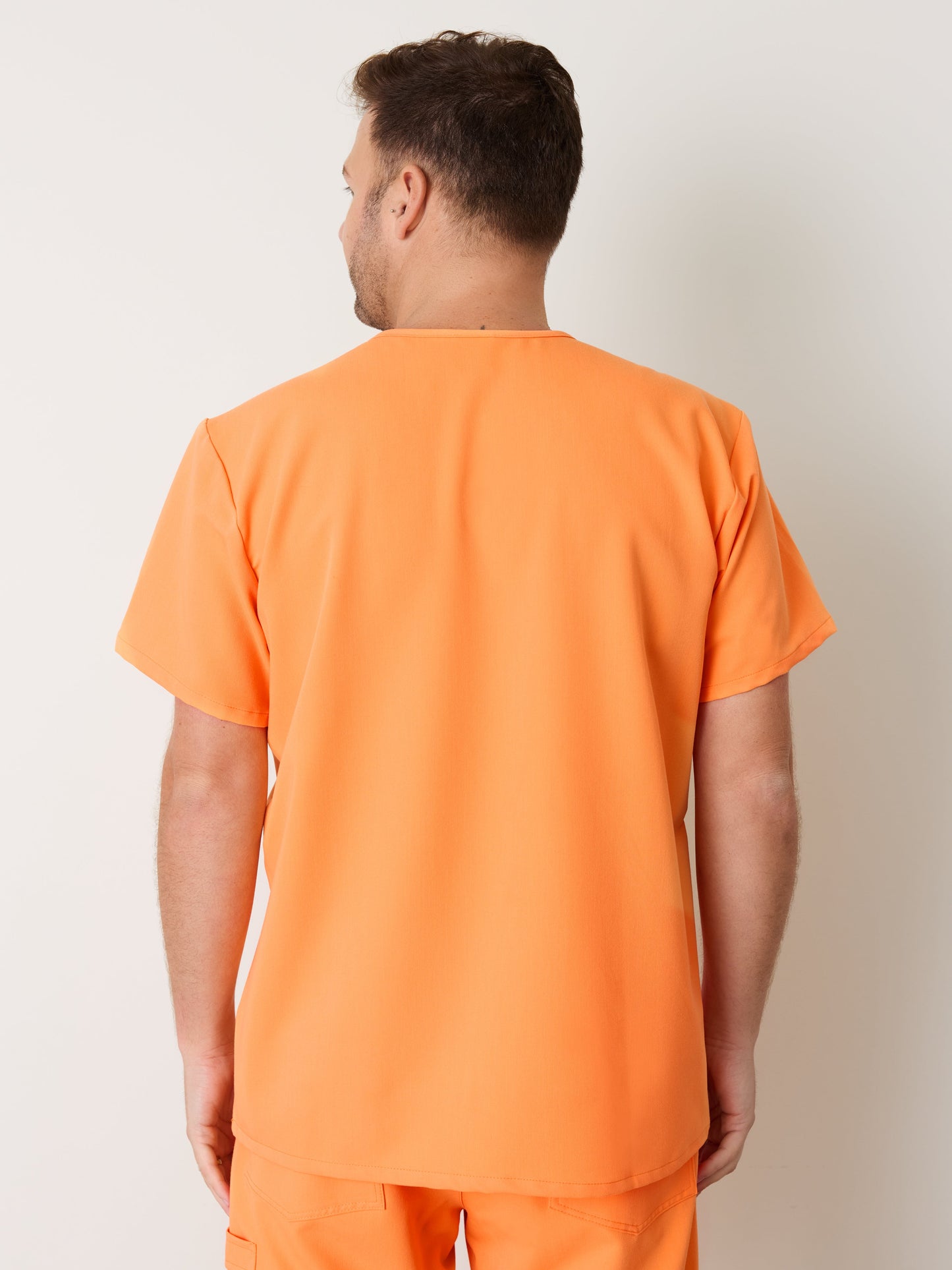 LOGAN RE-GARDE™ - NECTARINE - One Pocket Men's Scrub Top - SILVADUR™