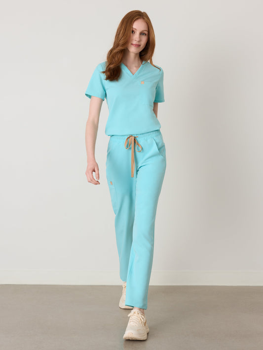 JULIETA RE-GARDE™ - OCEAN TIDE - Straight Cut Scrub Pants - SILVADUR™