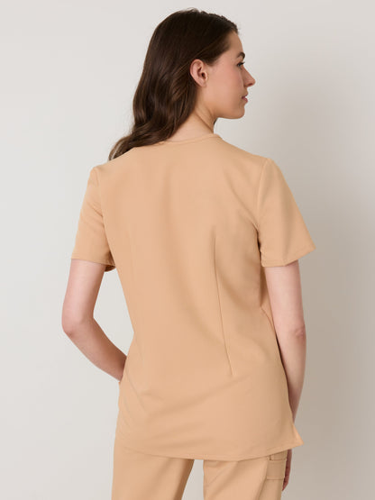 CHLOE RE-GARDE™ - SPICED EARTH - Three Pockets Scrub Top - SILVADUR™