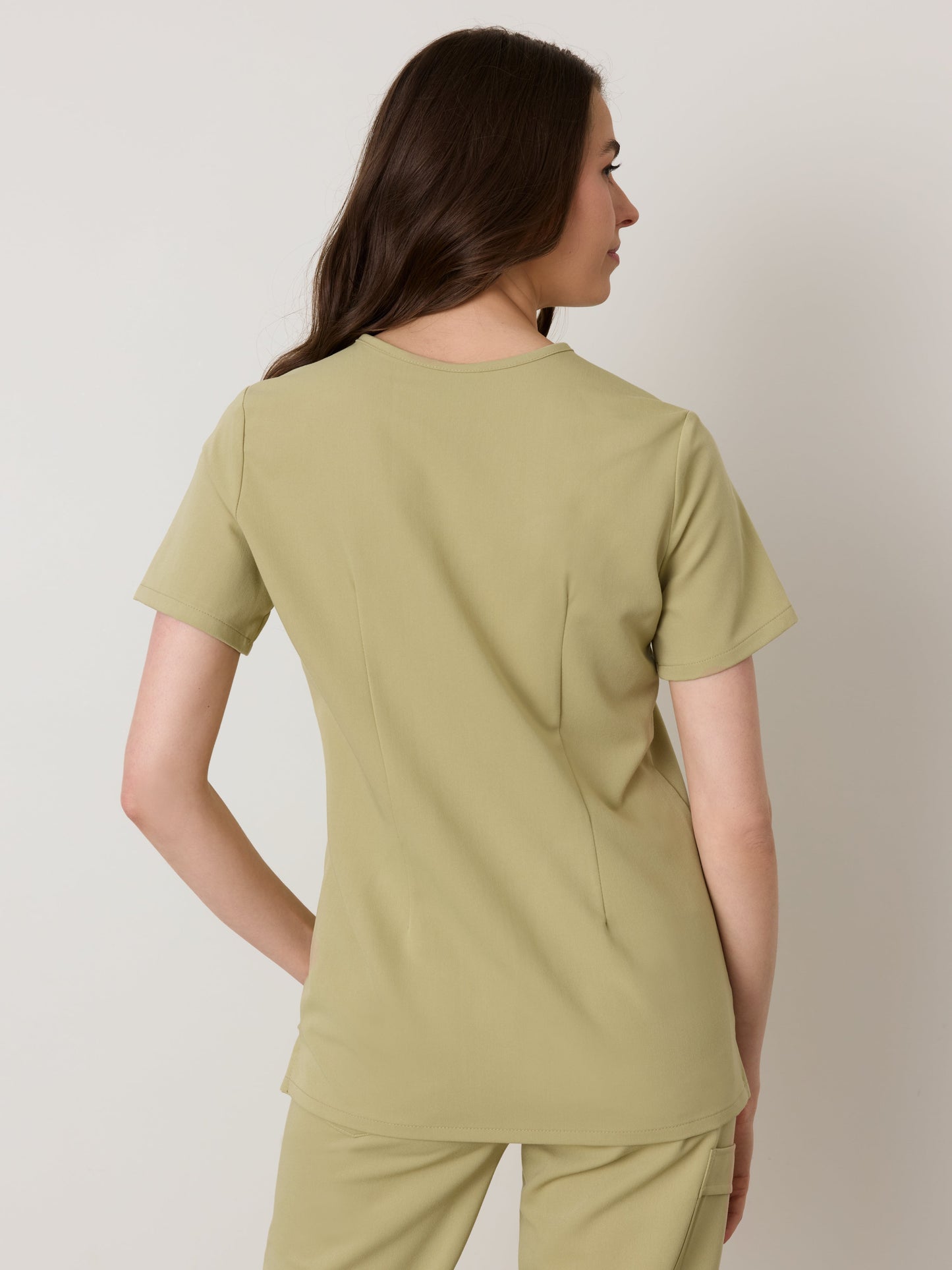 GABRIELLE RE-GARDE™ - SAGE - One Pocket Scrub Top - SILVADUR™