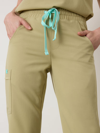 JULIETA RE-GARDE™ - SAGE - Straight Cut Scrub Pants - SILVADUR™