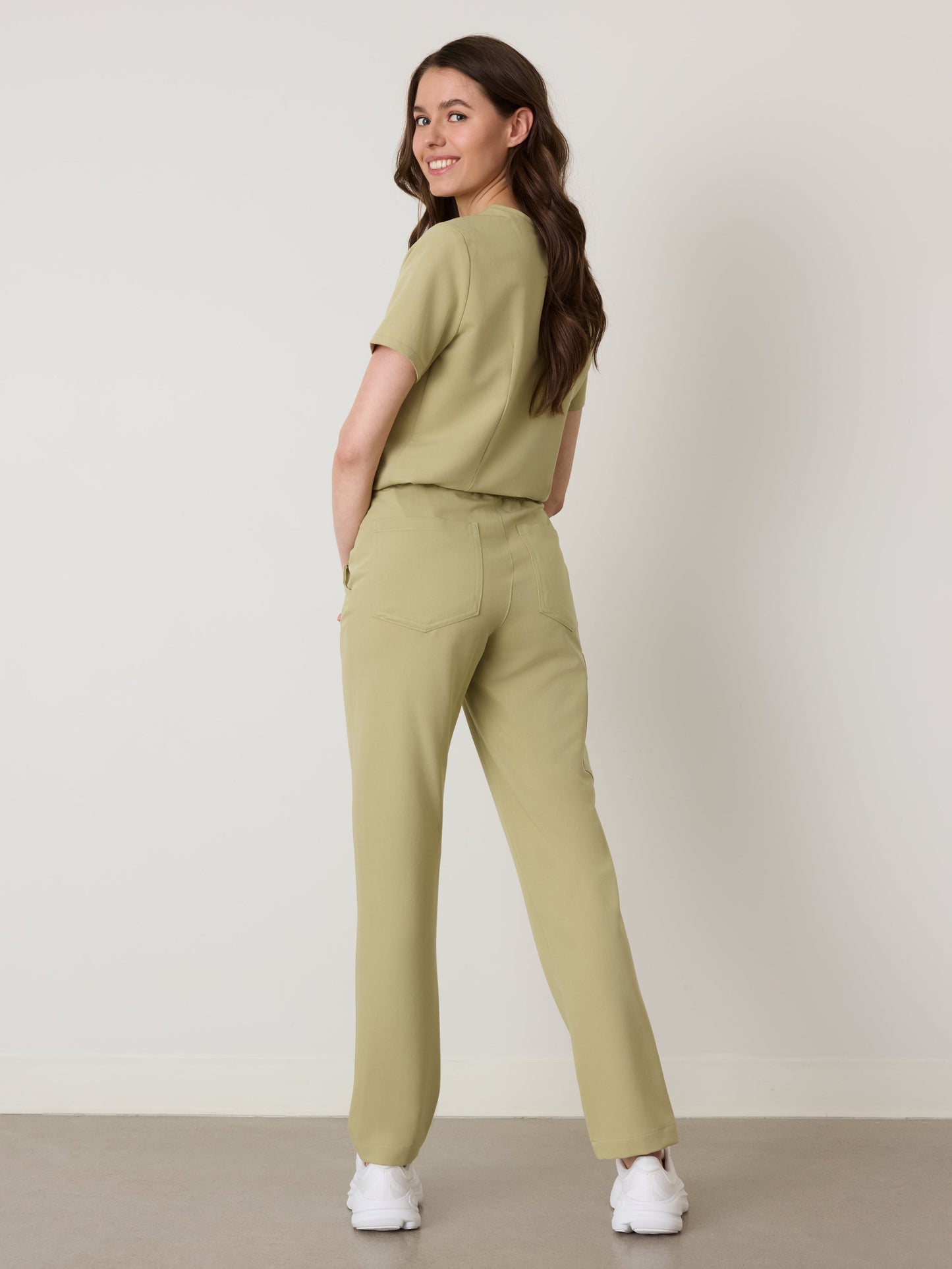 JULIETA RE-GARDE™ - SAGE - Straight Cut Scrub Pants - SILVADUR™
