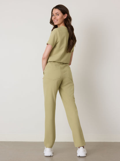 JULIETA RE-GARDE™ - SAGE - Straight Cut Scrub Pants - SILVADUR™