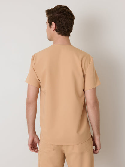 LOGAN RE-GARDE™ - SPICED EARTH - One Pocket Men's Scrub Top - SILVADUR™