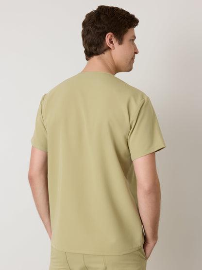 LOGAN RE-GARDE™ - SAGE - One Pocket Men's Scrub Top - SILVADUR™