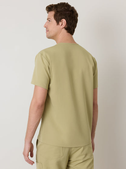 ZACK RE-GARDE™ - SAGE - Three Pockets Men's Scrub Top - SILVADUR™