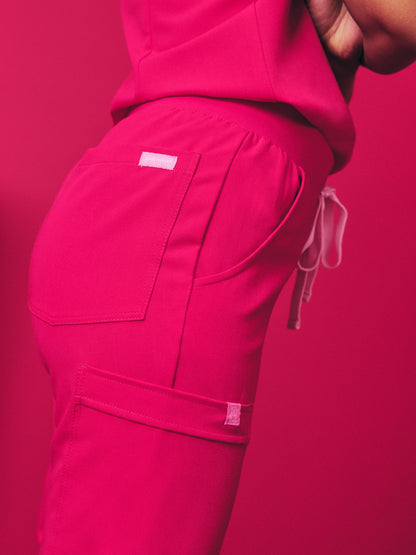 DEMI RE-GARDE™ - VIBRANT FUCHSIA - Jogger Scrub Pants - SILVADUR™