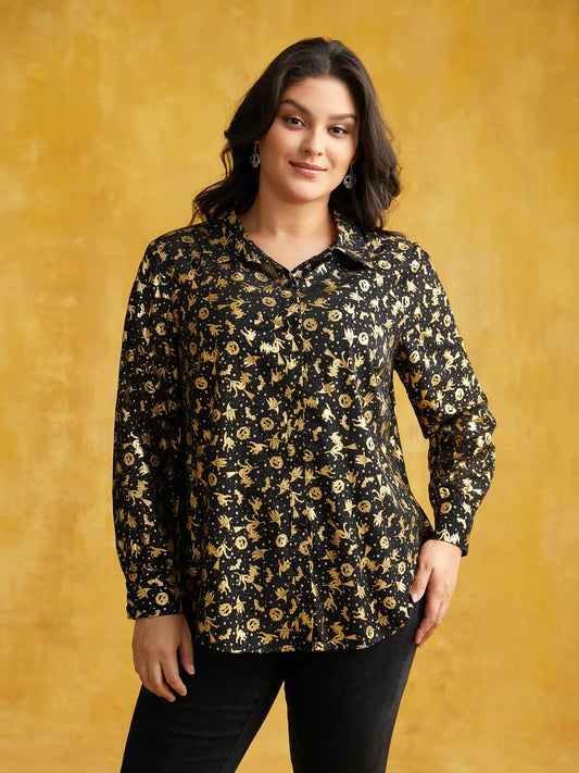 Hot Stamped Golden Gleam Shirt