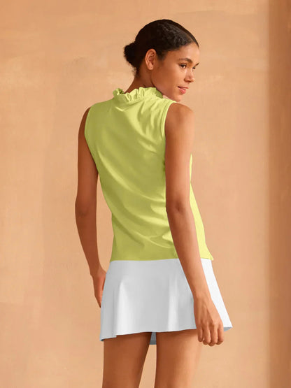 More Than Basic Ruffle V-Neck Tank Top UPF50+