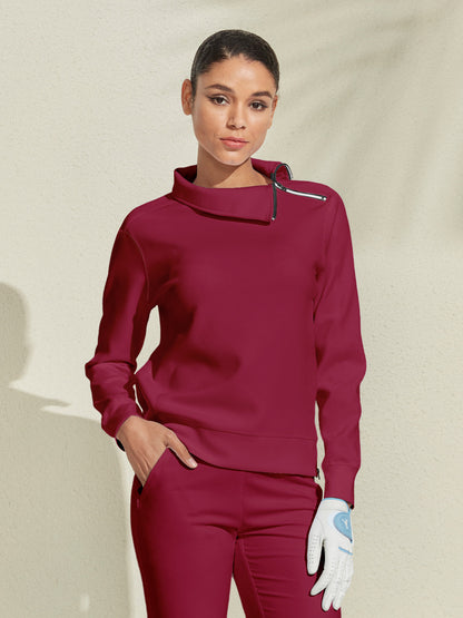 More Than Basic Irregular Collar Golf Sweatshirt