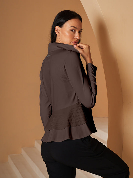 More Than Basic Ruffle Golf Jacket Sun Protection